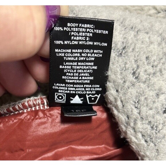 Kuhl Womens Small Sherpa Hoodie Jacket Full Zip Pockets Outdoor Fall Boho Beige - Picture 13 of 13